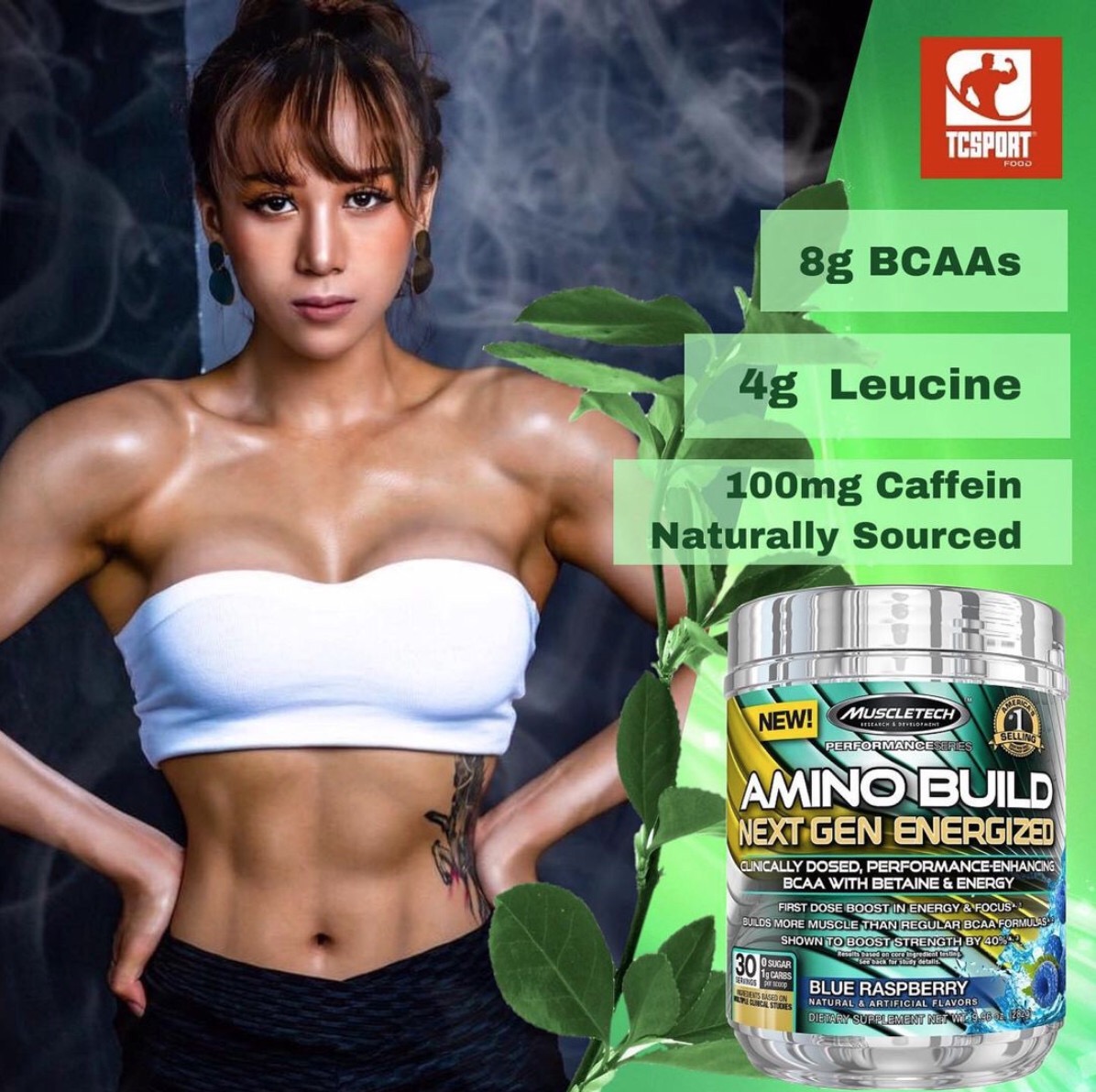 Thực phẩm bổ sung BCAAs MuscleTech Amino Build - 40 lần dùng – Hỗ trợ tăng năng lượng, phục hồi và phát triển cơ