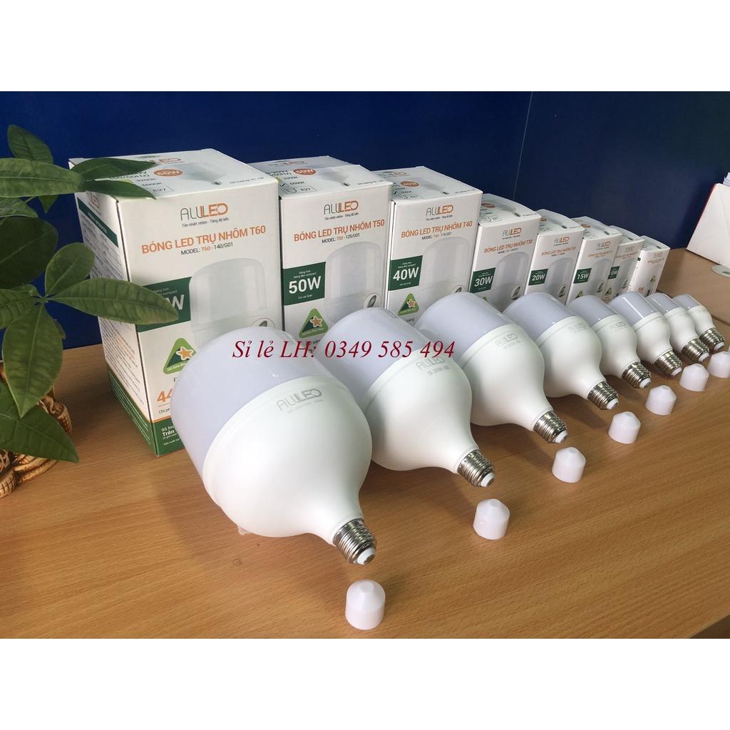 BÓNG ĐÈN LED TRỤ BẦU NHÔM 10W - 15W- 20W - 30W - 40W - 50W - 60W &quot;ALULED&quot;