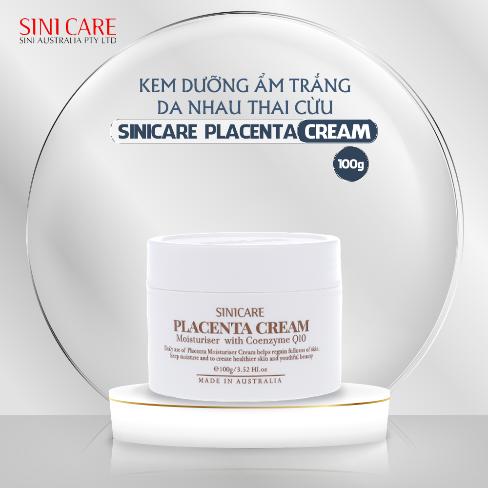 Kem dưỡng làm trắng da nhau thai cừu SINICARE Placenta CREAM MOISTURISER WITH COENZYME Q10 100ml