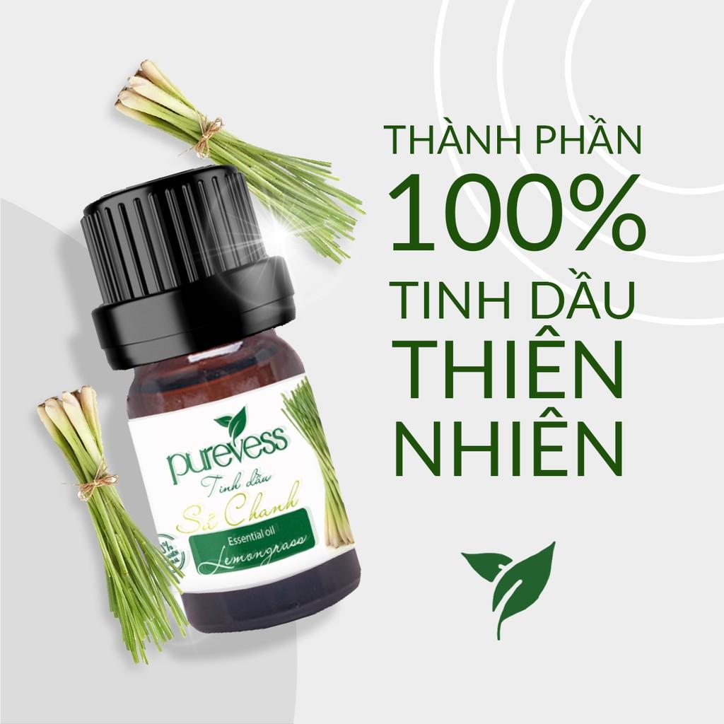 Tinh dầu sả chanh Purevess giúp thơm phòng, thư giãn và đuổi muỗi 100ml