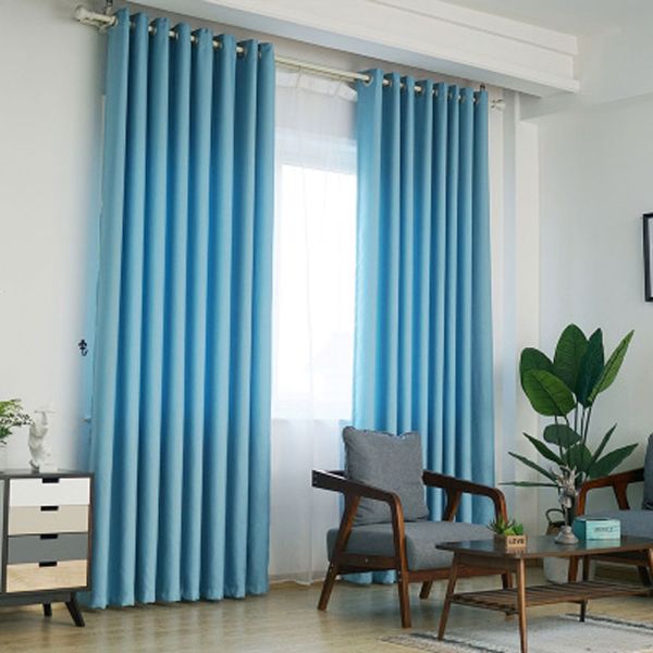 Rèm cửa vải LUCYM39-16 có thanh treo hợp kim nhôm màu vàng đồng đầu nhọn - cao cố định 2m2