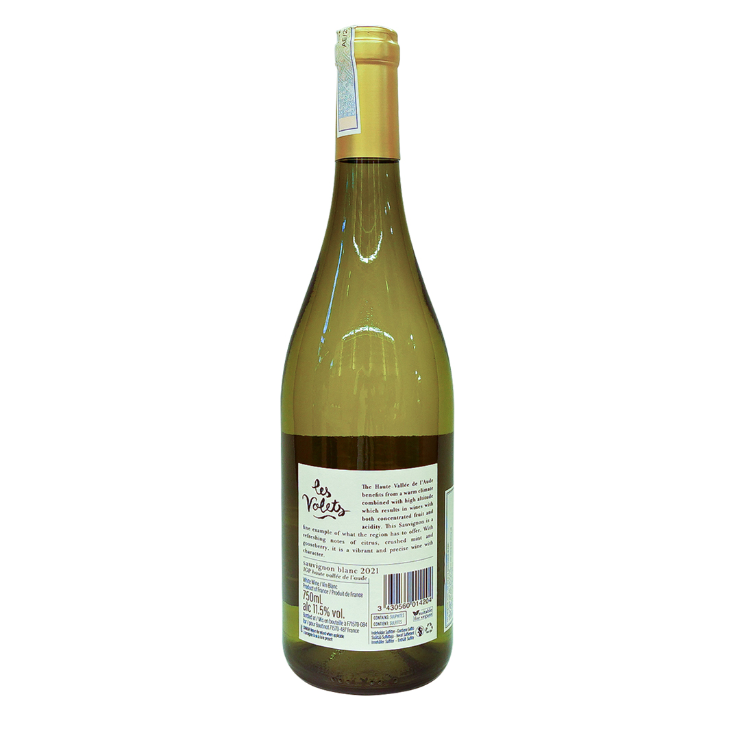 Rượu Vang Trắng  Pháp Les Volets Sauvignon Blanc Boutinot - IGP Haute Vallée de l'Aude 750ml 11.5% Pháp chính hãng