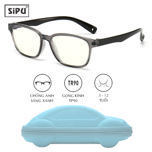 Mắt Kính Trẻ Em SiPU Chính Hãng MK11 Chống UV400 + Chống Ánh Sáng Xanh + Chống gãy - Bé Trai Bé Gái