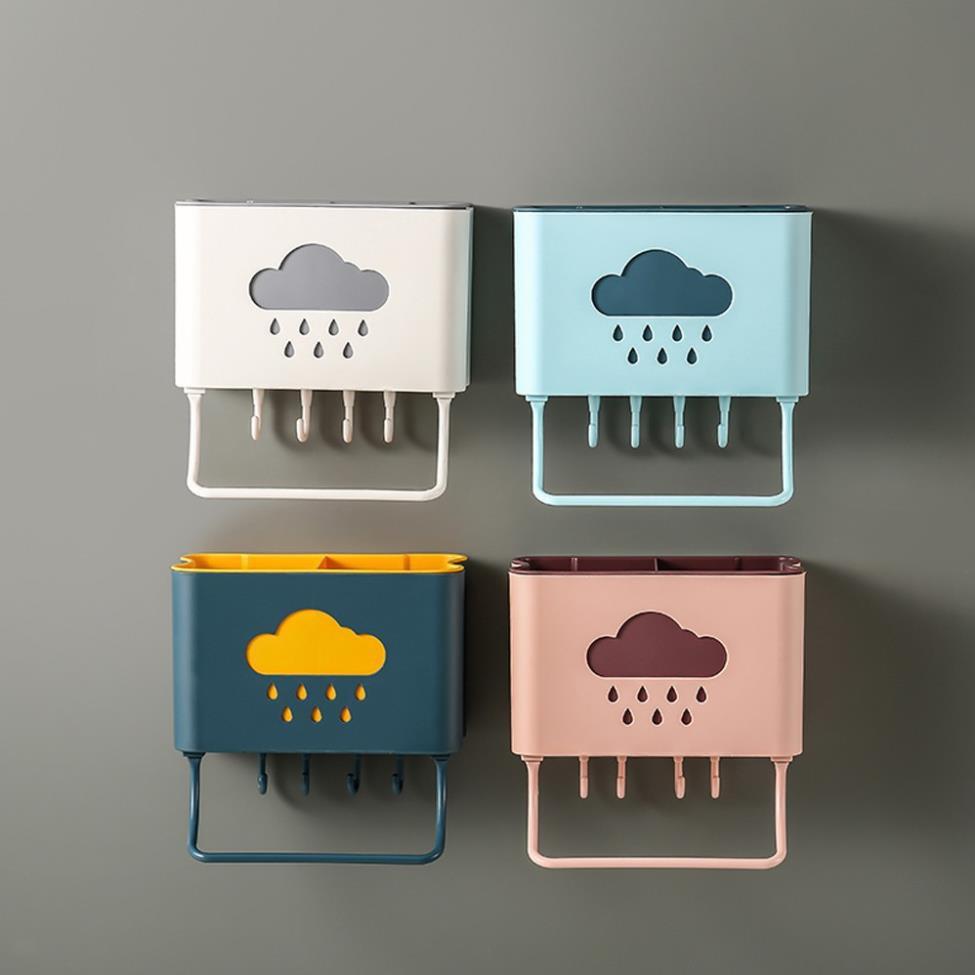 Ống cắm đũa ống đựng thìa dĩa hình đám mây dán tường nhà bếp
