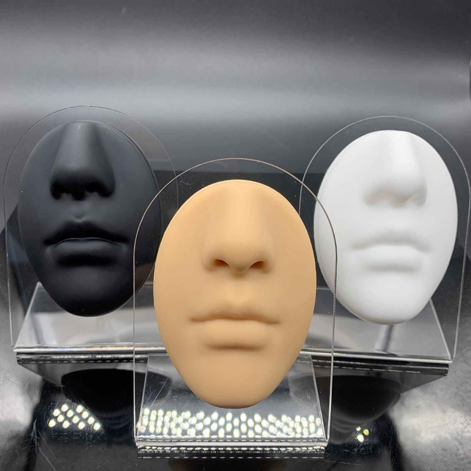 Silicone Face Model Portable Mannequin Flexible for Jewelry Display Nose