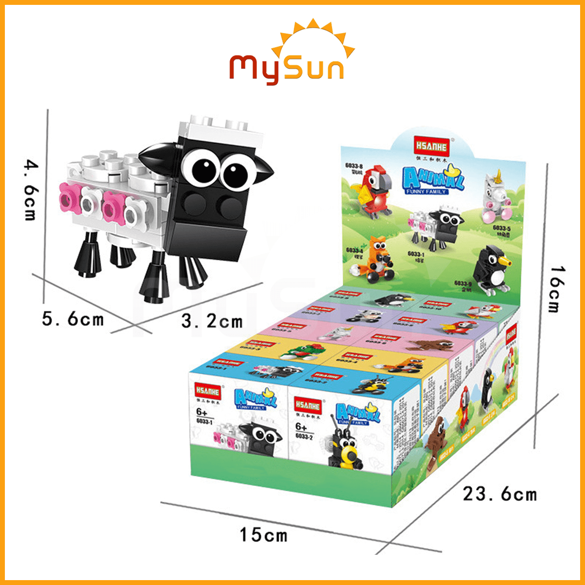 Bộ đồ chơi lắp ráp xếp ghép mô hình thành phố, con vật đơn giản cho bé trai, gái giá rẻ