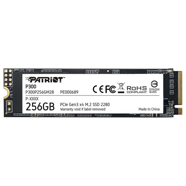 Ổ cứng SSD 256G Patriot P300 M.2 NVMe PCIe Gen3x4  - Hàng Chính Hãng