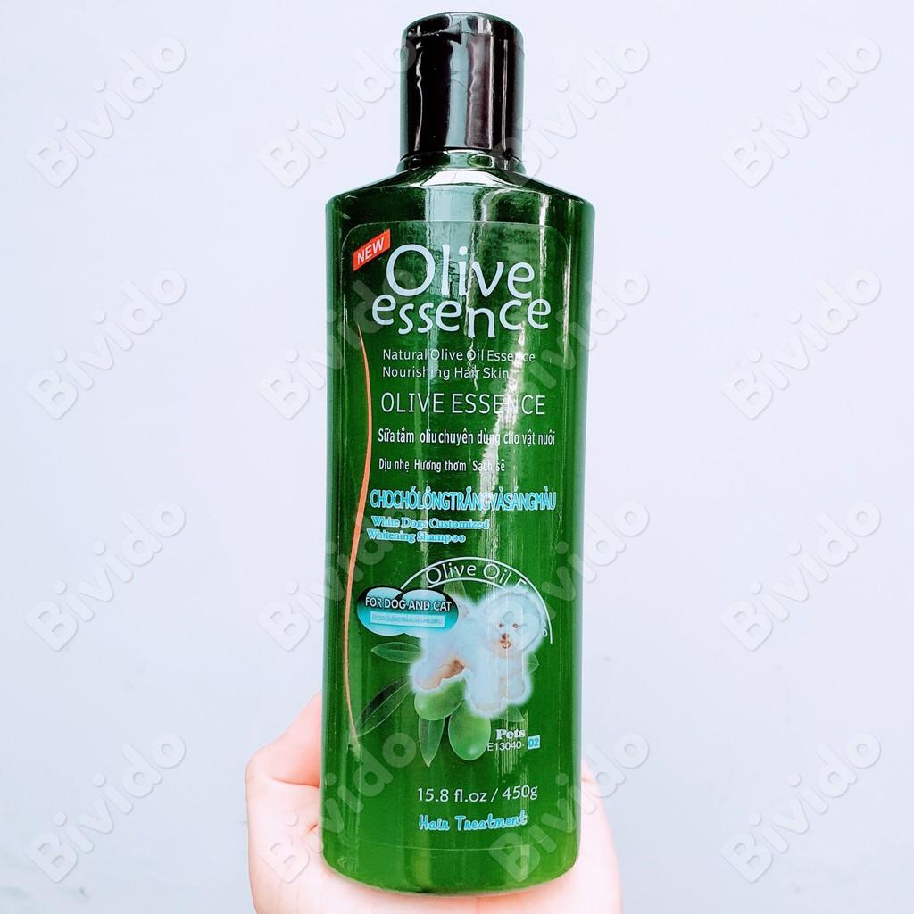 Sữa tắm Olive Essence cho chó mèo mượt lông ngừa nấm chai 450ml - Bivido