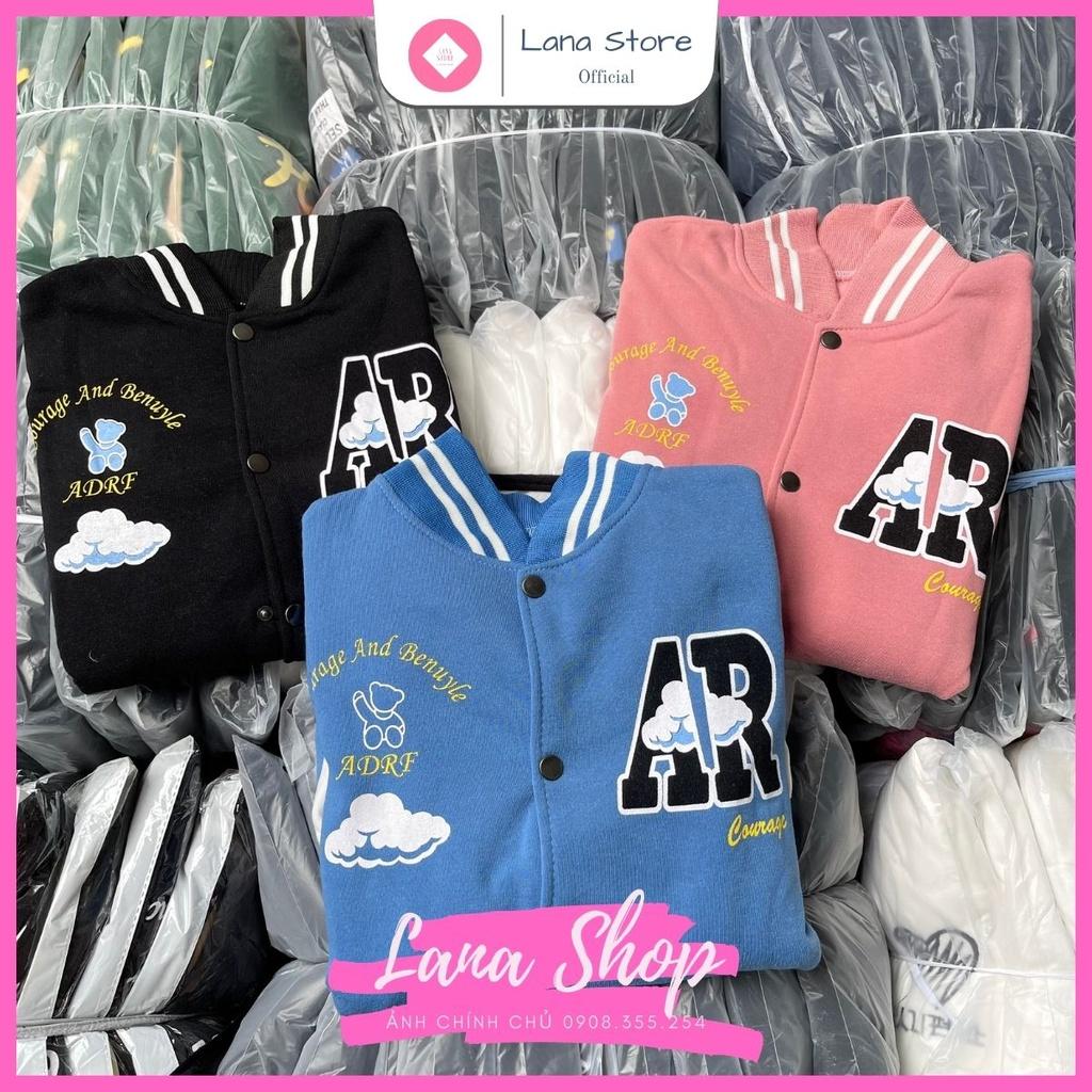 Áo Khoác Bomber Varsity Jacket in AR Chất Nỉ Mịn Đẹp Unisex Nam Nữ