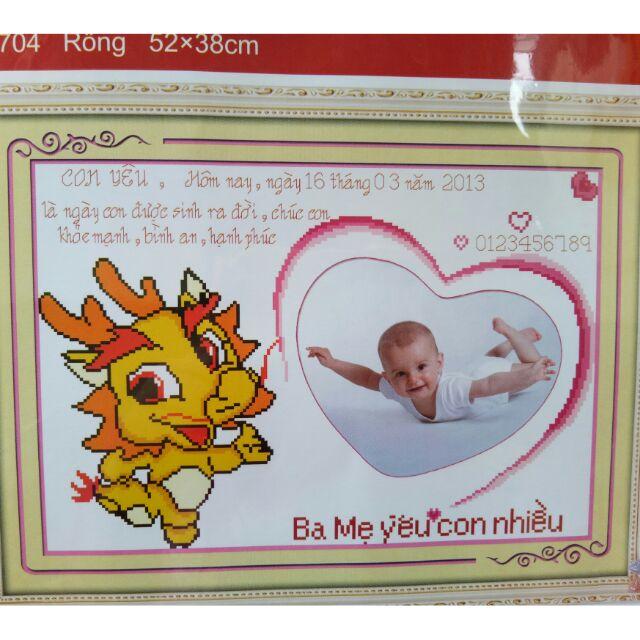 Tranh thêu rồng 222704