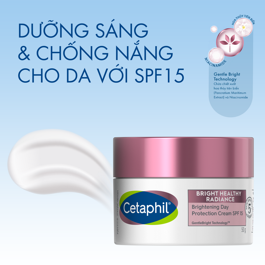 Trọn bộ 4 sản phẩm dưỡng sáng da Cetaphil Bright Healthy Radiance Sữa rửa mặt 100g + Nước cân bằng 150ml + Kem dưỡng ẩm ngày 50g và Kem dưỡng ẩm đêm 50g