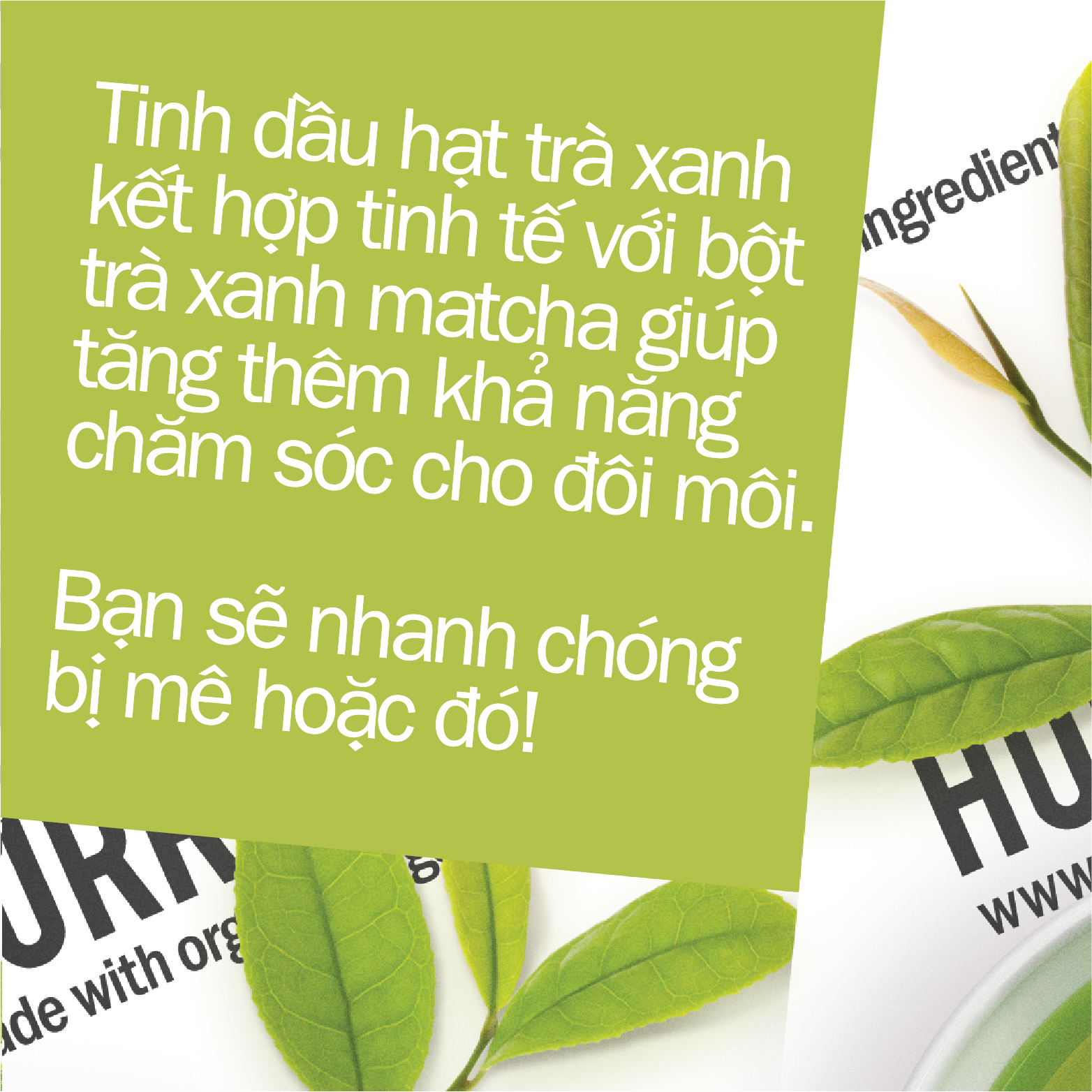 Son dưỡng môi Hurraw! Balm - Hương Trà Xanh 4.8g/.17oz