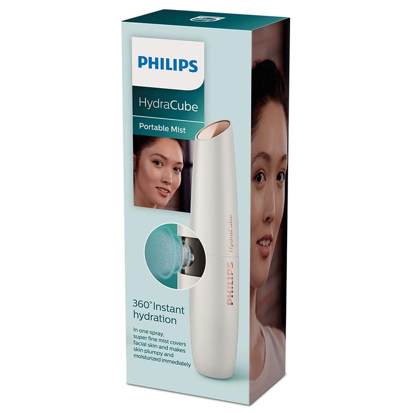 Máy phun sương nano dưỡng ẩm da mặt mini Philips BSC601 (Trắng) - Hàng Nhập khẩu