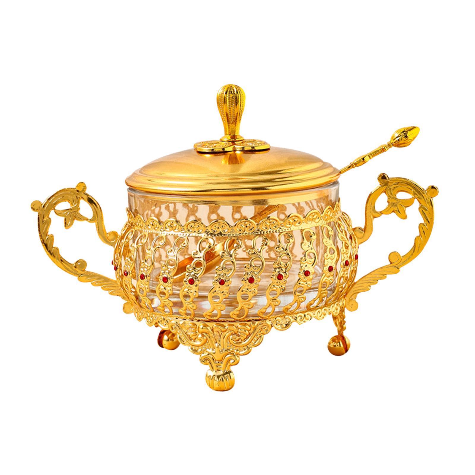 Sugar Bowl with Lid Spoon Sugar Container for Kitchen Restaurant Bar