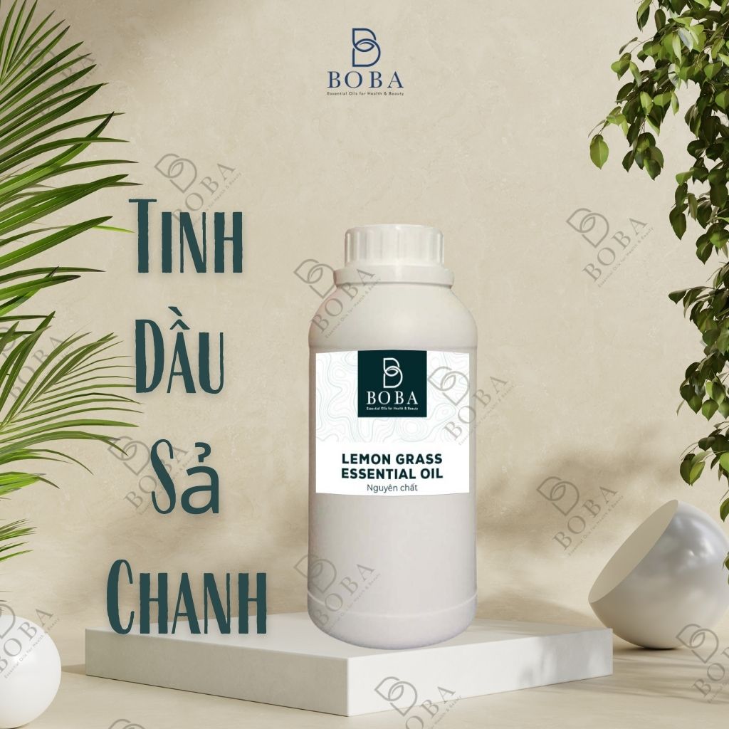 (HCM) Tinh Dầu Sả Chanh BOBA Thơm Phòng, Khử Côn Trùng Chai Nhôm, Chai Nhựa Dung Tích 250,500 & 1000ML - BOBA NATURALS