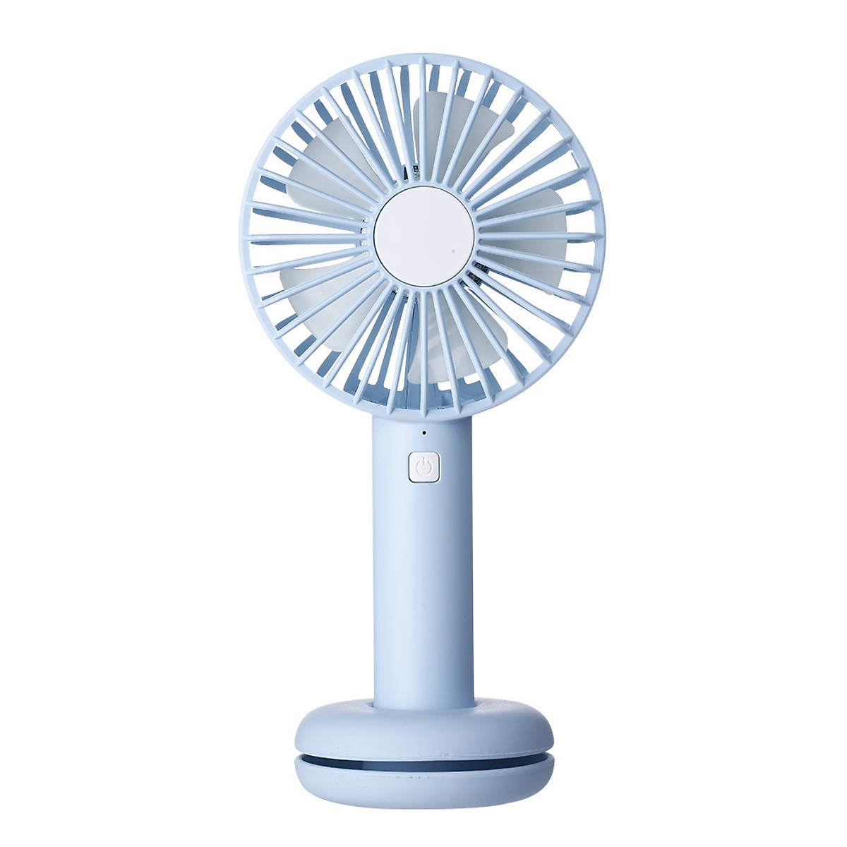 Quạt Mini Cầm Tay Damas Donut T9 Tích Điện Tiện Lợi Kèm Cáp Sạc - Tích Hợp Đèn Led Đổi Màu Lung Linh, Ảo Diệu - Thiết Kế Chân Đế Thiết Kế Bánh Donut Giữ Quạt Để Bàn - Hàng Chính Hãng