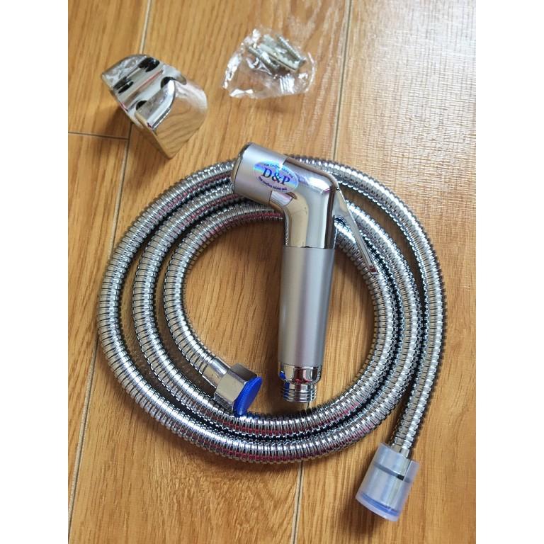 Bộ vòi xịt vệ sinh, vòi xịt nhà tắm siêu bền, nước khoẻ hãng D&P đủ dây và cài gắn tường