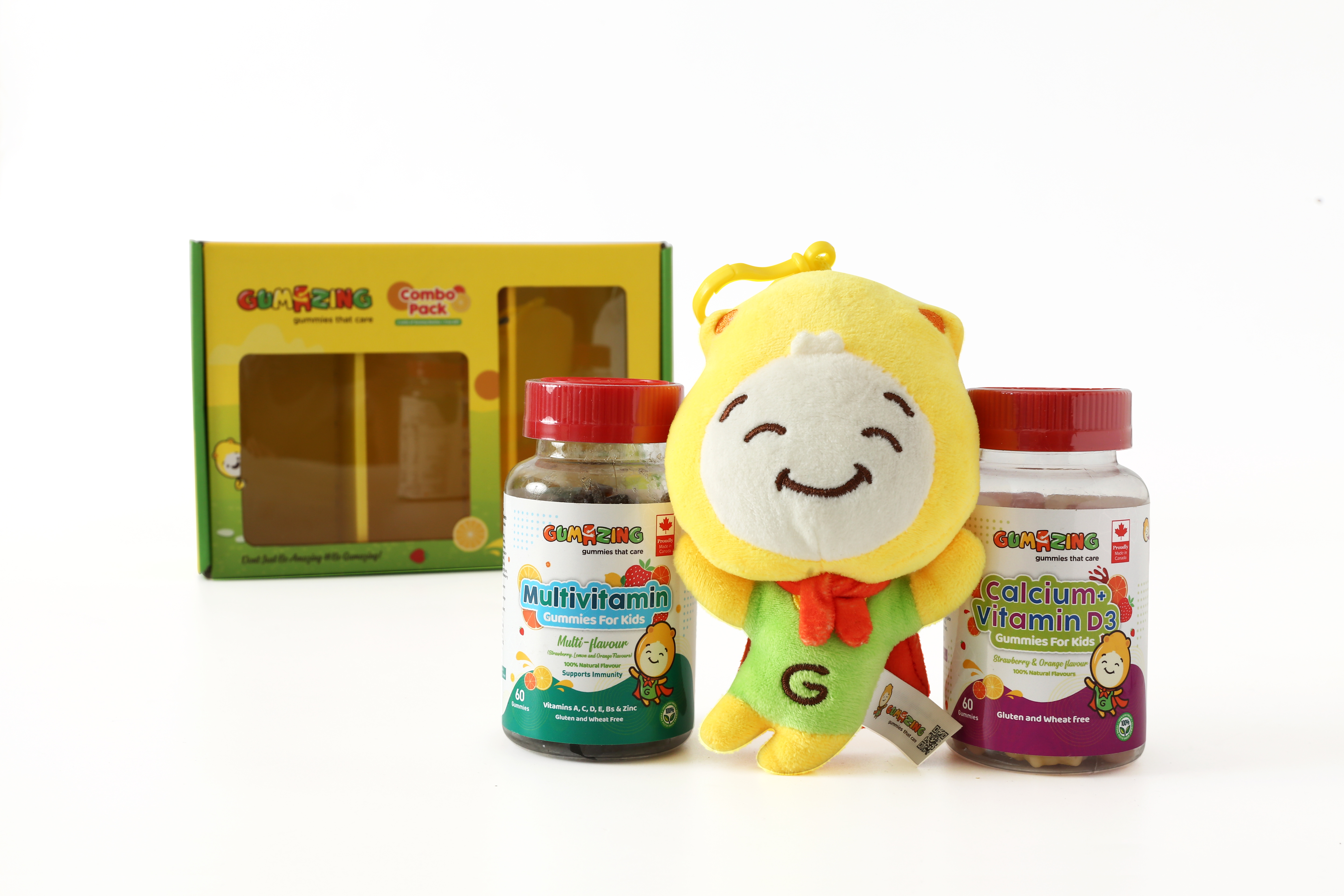 Combo 2 hũ kẹo dẻo dinh dưỡng Gumazing Gummy Vitamin D3 & Canxi + Multivitamin giúp xương chắc khỏe, tăng cường sức khỏe cho bé