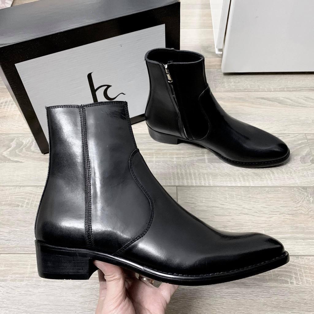 Giày Zip Boots đế gỗ, 4cm Heel Boots, Zipper