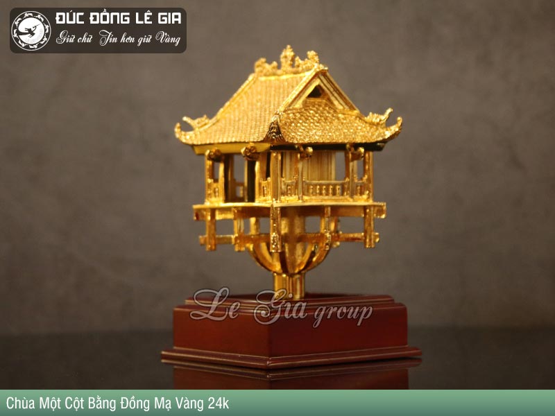 Mô Hình Chùa Một Cột Bằng Đồng Mạ Vàng - Biểu tượng văn hóa ngàn năm của Hà Nội
