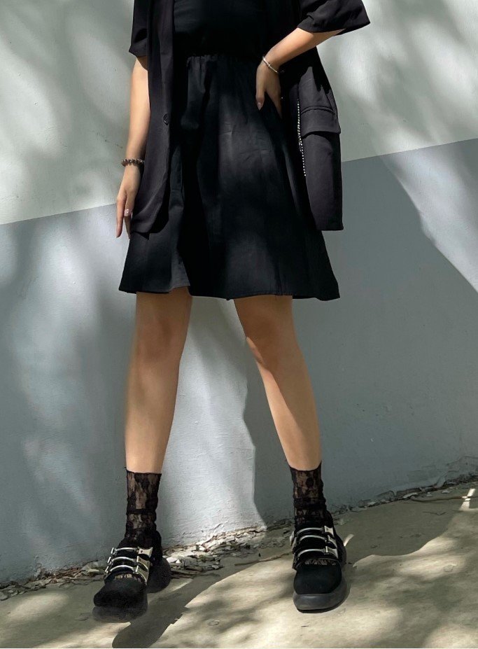 Tất ren nhún cổ chân thêu hoa, phong cách Lolita JK cá tính, thoáng mát mùa hè