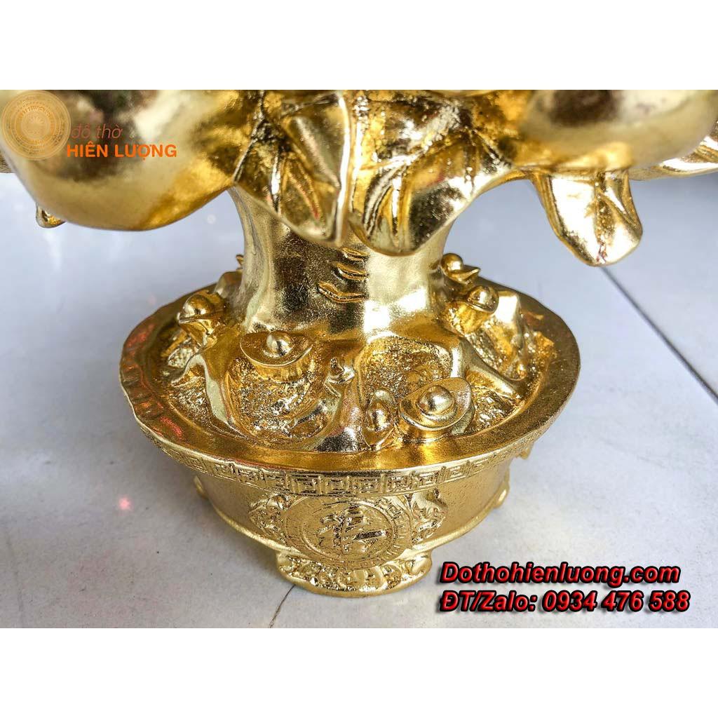 Cây Hồng Phúc Tài Lộc Mạ Vàng - Vật Phẩm Phong Thủy