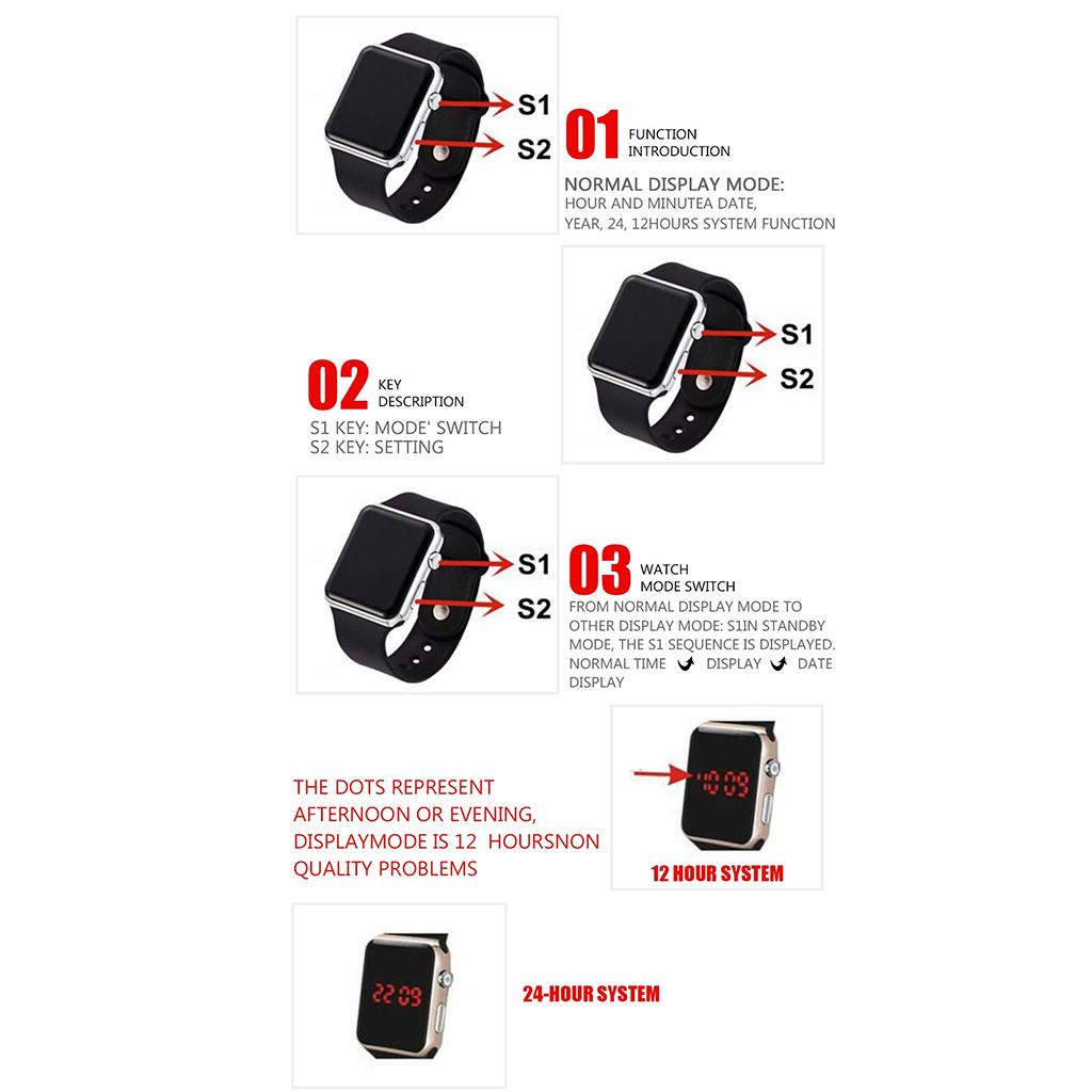 Smart Band Watch Bracelet Wristband W/ Digital Display