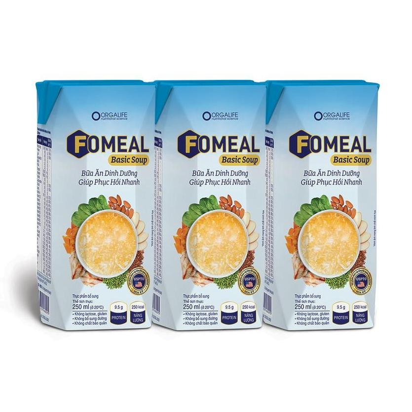 Hình ảnh Thùng 30 hộp thực phẩm dinh dưỡng Fomeal Basic Soup 250ml/hộp - Bữa ăn thay thế, giúp người bệnh phục hồi nhanh chóng