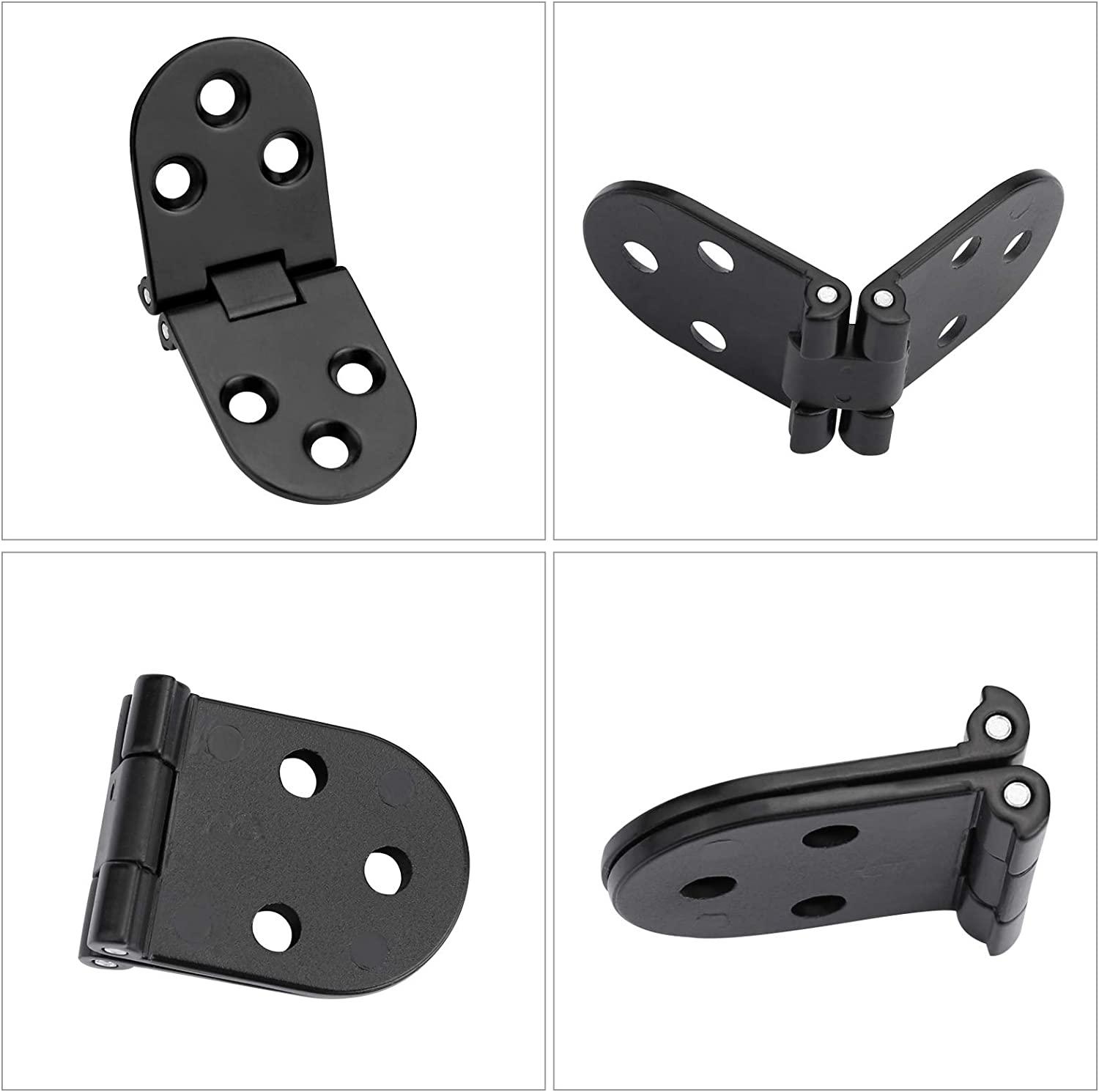 4 mảnh bản lề lật màu đen, bản lề lật 180 độ cho bàn gấp, tủ, phòng áo choàng, hộp gỗ, nhà, đồ nội thất, màu sắc chống trễ màu đen