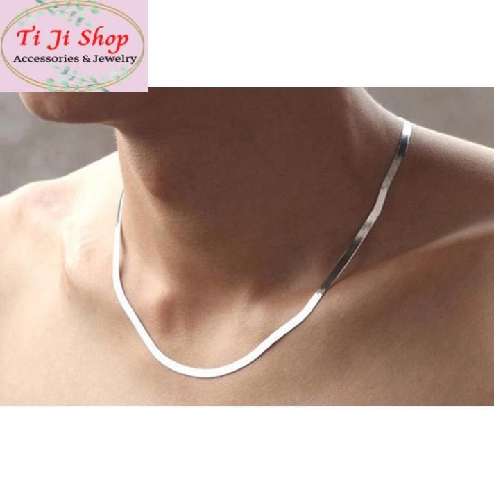 DÂY CHUYỀN INOX NAM DÂY MÌ DẸP 3MM CỰC ĐẸP, CỰC SÁNG không đen, không gỉ