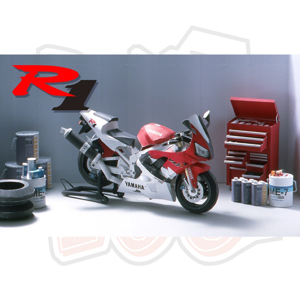 Mô hình giấy xe máy Yamaha YZF-R1 (1998)