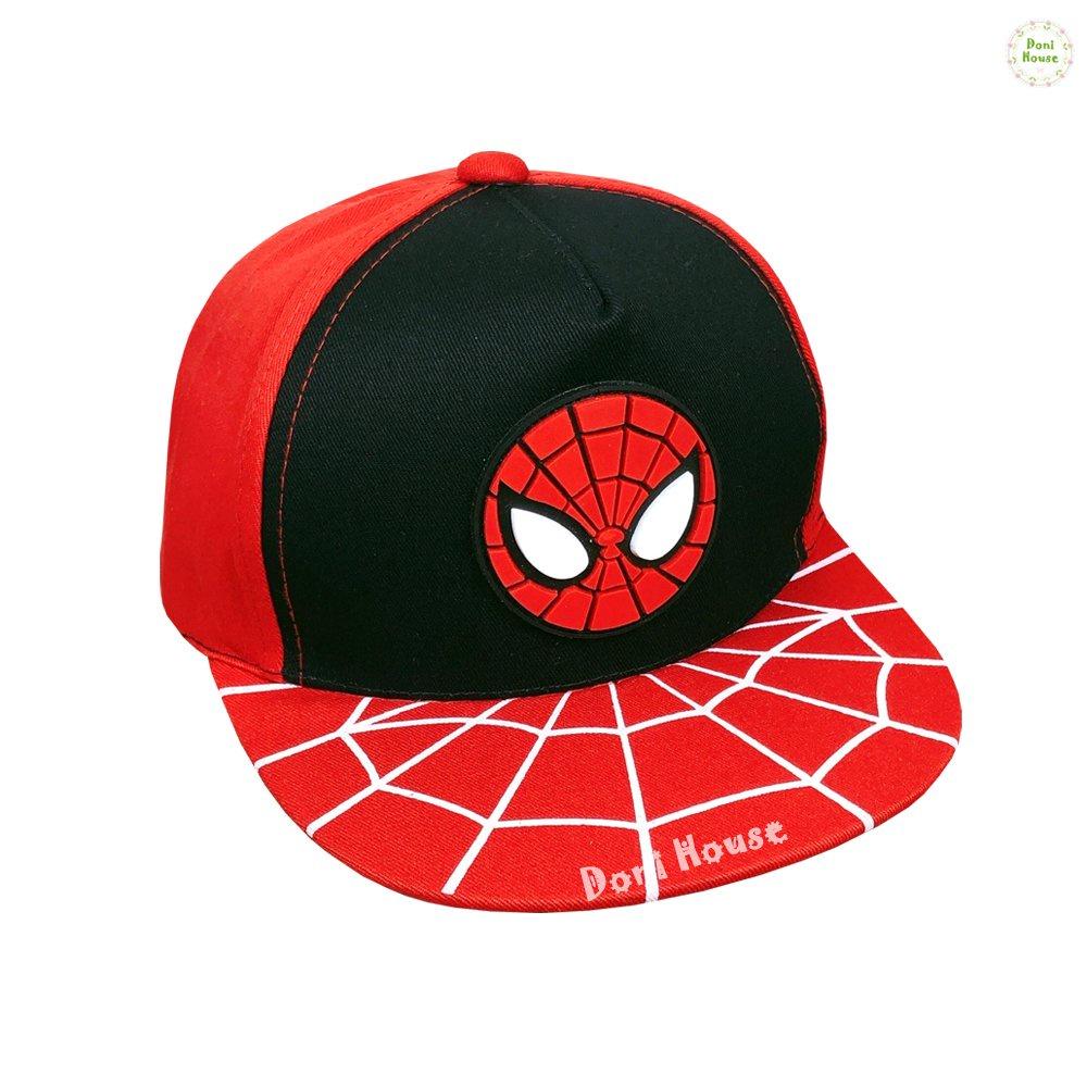 Nón Kết Mũ Lưỡi Trai Từ 2 3 4 Tuổi Vòng Đầu 50.5cm Hình Người Nhện Spiderman Cho Bé Trai NK20 - Doni House