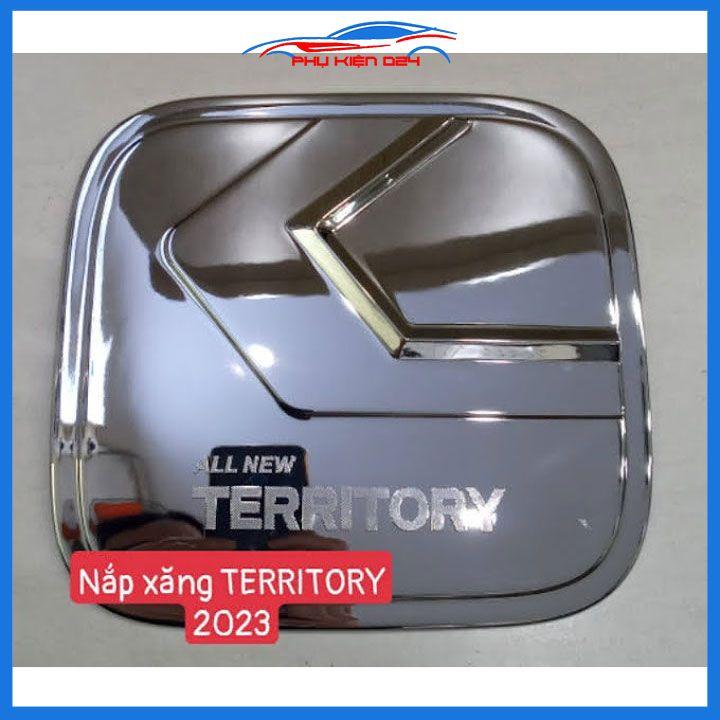Ốp nắp bình xăng mạ Crom Territory 2022-2023-2024 chống trầy trang trí ô tô