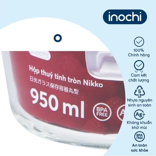 Hộp thuỷ tinh tròn Inochi - Nikko 950 ml