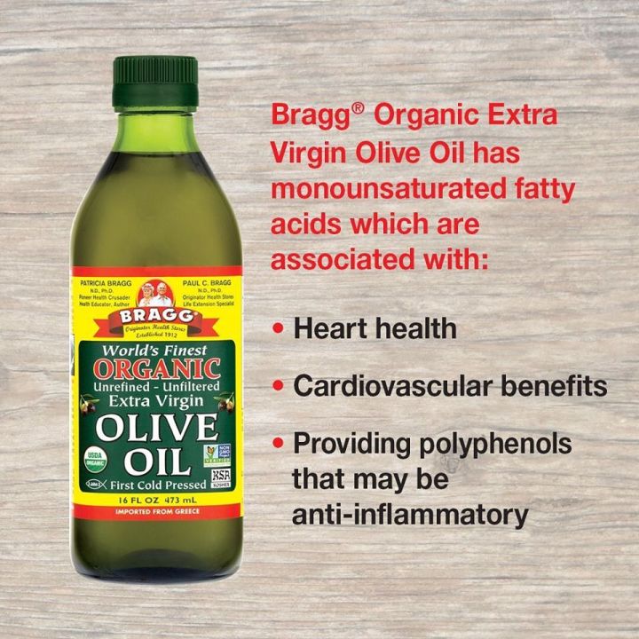 Dầu Olive Ép Lạnh Hữu Cơ Bragg 473ml - Extra Virgin Olive Bragg 473ml