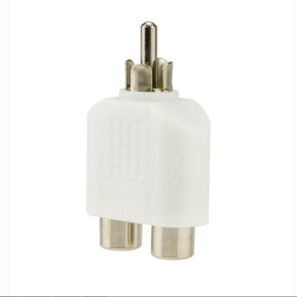 RCA Male 2 Female AV Audio Video Y Splitter Cable Adapter Plug