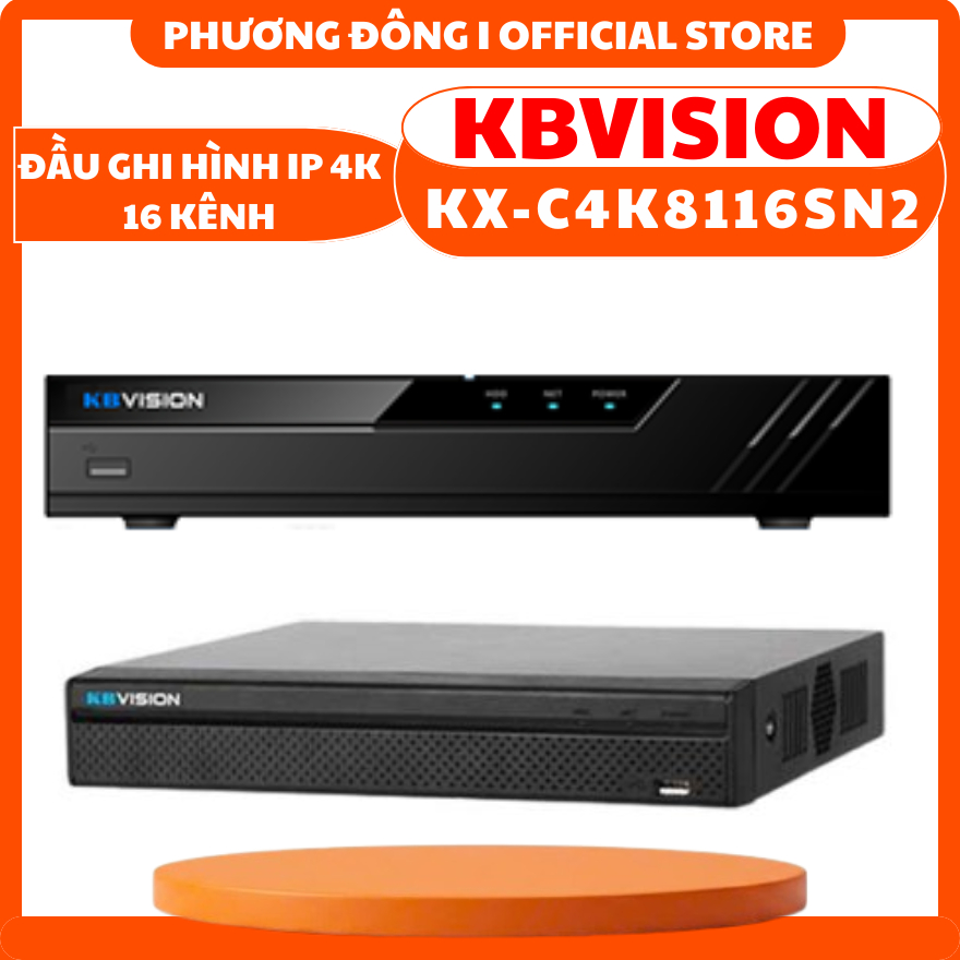 ĐẦU GHI HÌNH IP KBVISION KX-C4K8108SN2 8 KÊNH I KX-C4K8116SN2 16 KÊNH - HỖ TRỢ ĐẾN 8MP, CHUẨN HÌNH ẢNH, CHUẨN ONVIF