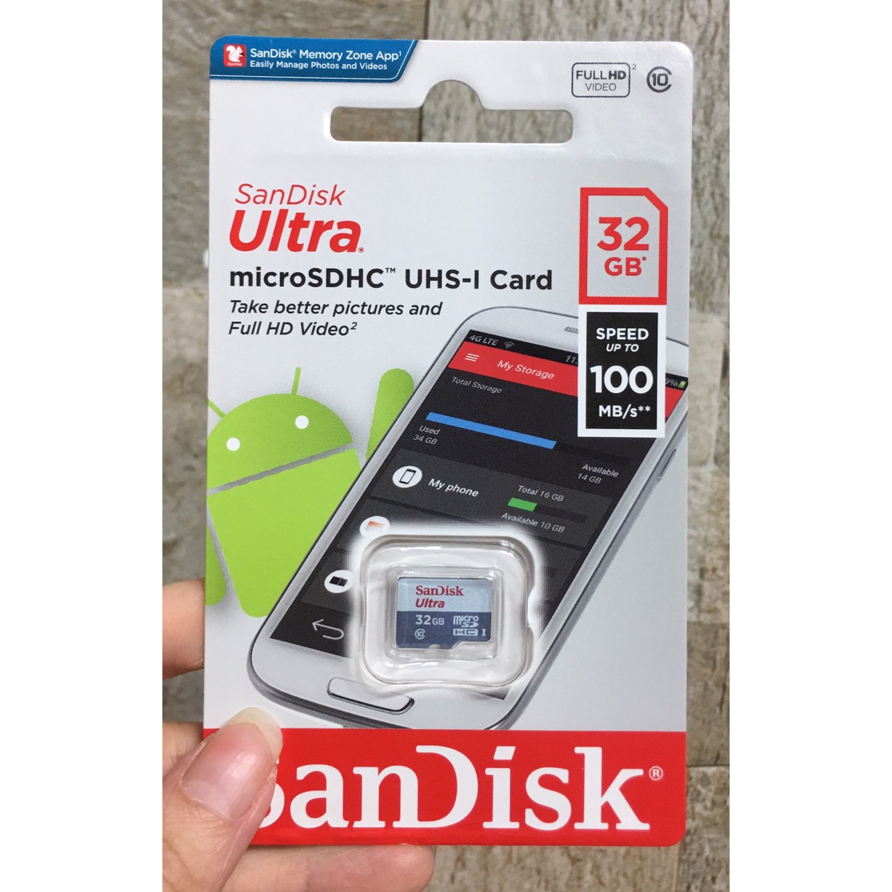 Thẻ Nhớ MicroSD SanDisk Ultra 32GB 100MB/s - Hàng Chính Hãng