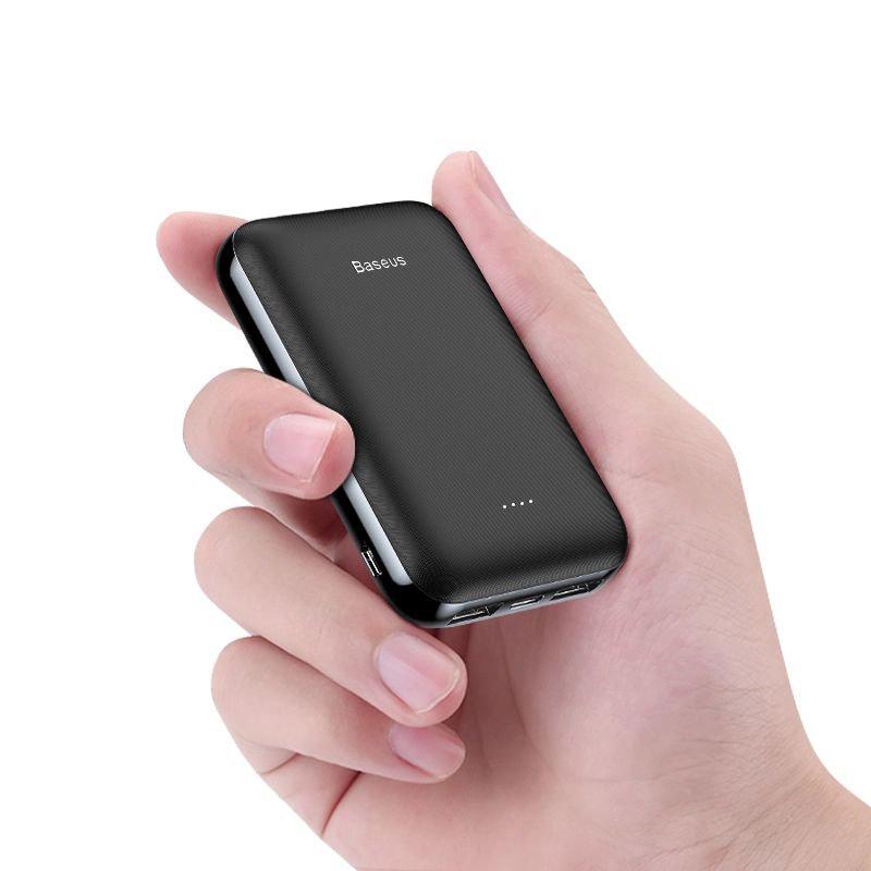 Pin sạc dự phòng Baseus Mini JA power bank màu đen siêu nhỏ gọn PPJAN-A01_ Hàng chính hãng