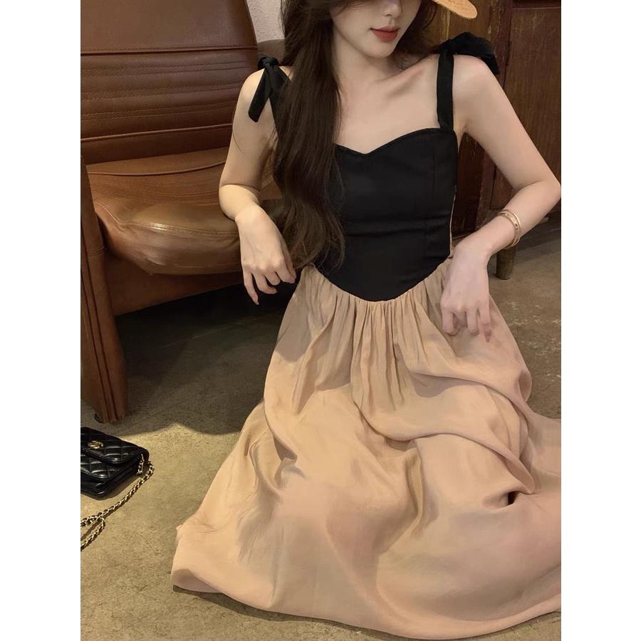 Đầm váy dáng dài midi 2 dây Có cúp ngực cut Viền TRÁI TIM siêu hot - Thời Trang VADA