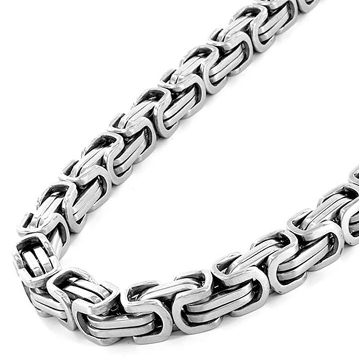 Dây chuyền nam titan cao cấp thời trang kiểu ziczac trangsucpt màu trắng inox thép không gỉ PTDCNA26