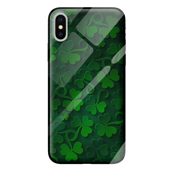 Ốp kính cho iPhone XS MAX NỀN XANH LÁ 5 - Hàng chính hãng