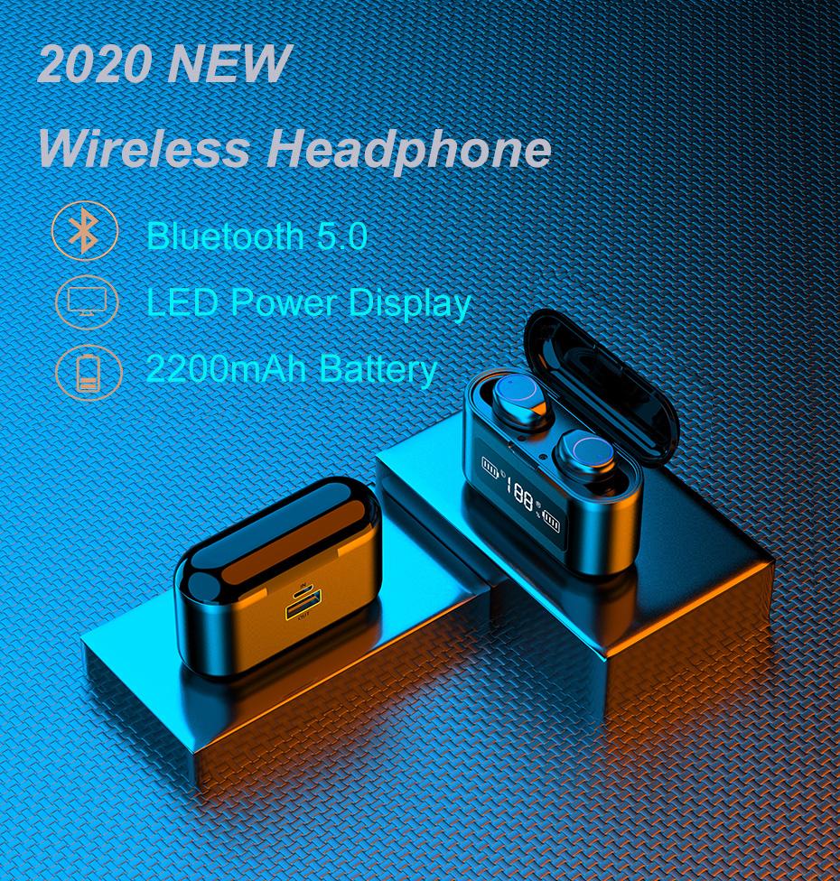 003 Không Dây Bluetooth Tai Nghe TWS Âm Thanh Stereo Tai Nghe Nhét Tai Loại Bỏ Tiếng Ồn Tai Nghe Có Mic Handfree Cho Điện Thoại Di Động