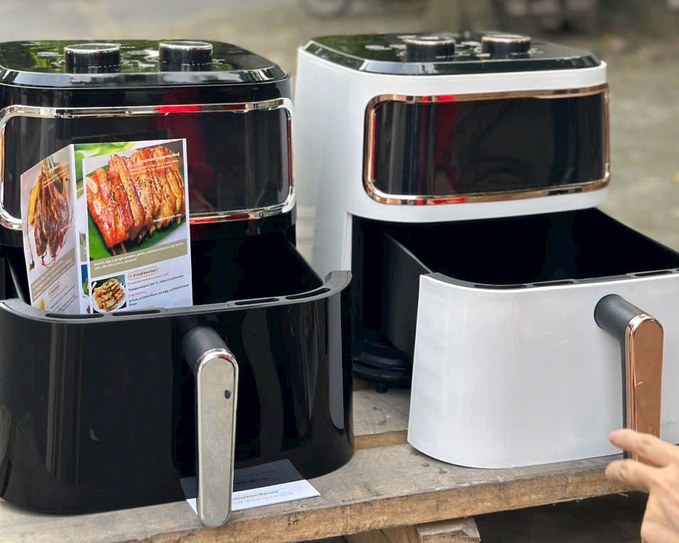 NỒI CHIÊN KHÔNG DẦU KAISA VILLA 12 lít KHOANG KÍNH VIỀN VÀNG CAO CẤP DHR-0001 - HÀNG CHÍNH HÃNG