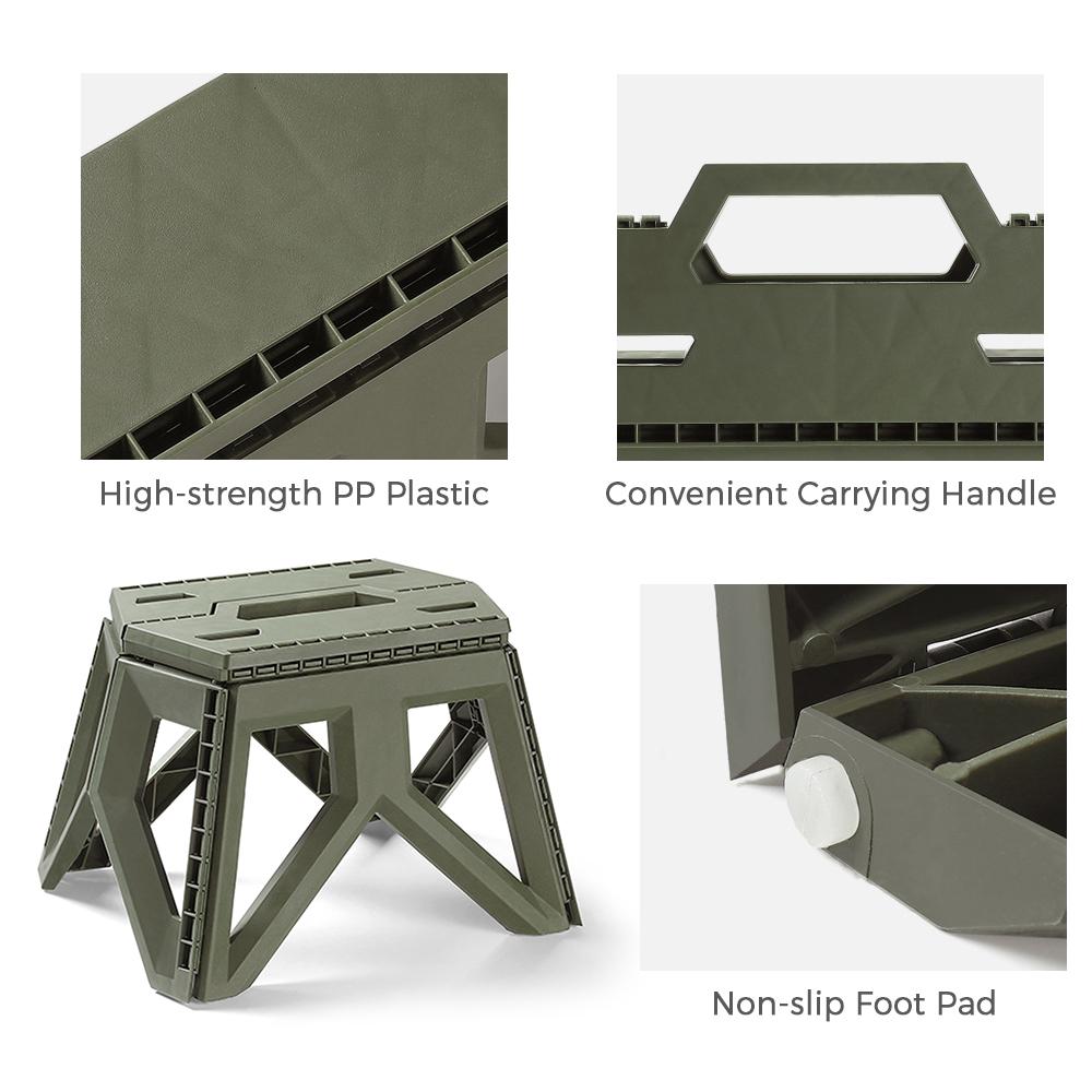 Folding Step Stool for Kids and Adults Non-slip Stool Chair for Camping Fishing Home Kitchen