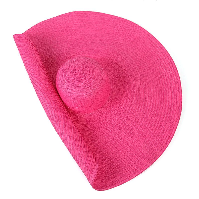 Mũ Nón Chống Nắng 25CM Rộng Vành Ngoại Cỡ Mũ Đi Biển Dành Cho Nữ Lớn Mũ Rơm Chống Tia UV Có Thể Gập Lại Nắng HatWholesale dropshipping