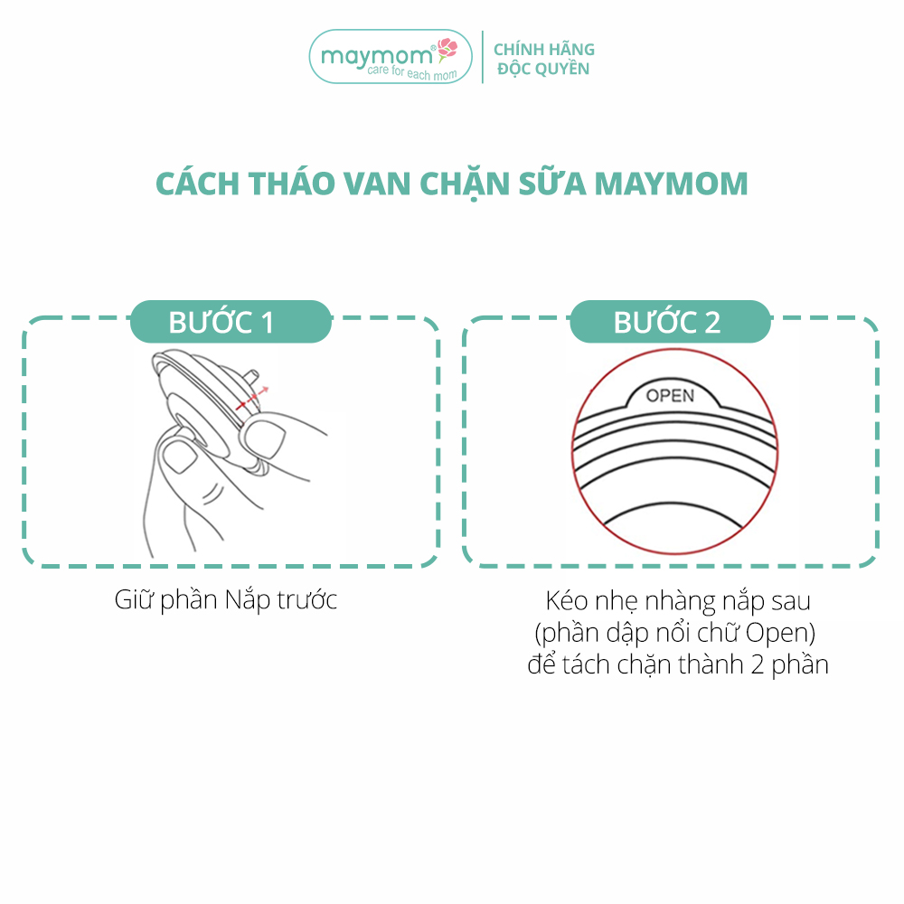 Van Chặn Sữa Silicone Sản Xuất bởi Maymom, Dùng Cho Chặn Sữa Ngắn/Dài Maymom - Cimilre