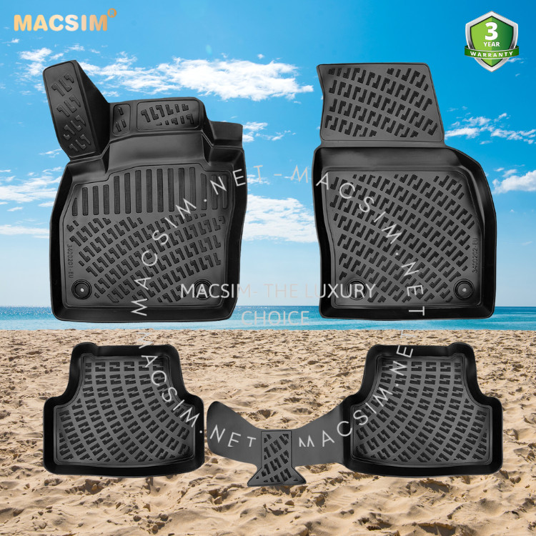 Thảm lót sàn ô tô nhựa TPU Silicon Volkswagen T-Cross 2019+ Nhãn hiệu Macsim