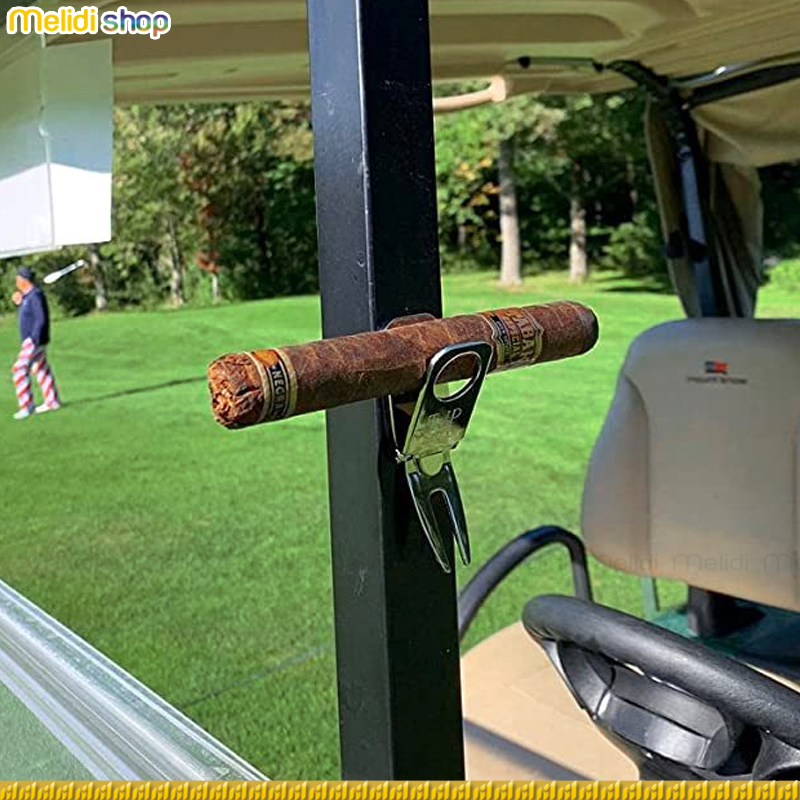 COHI LX2 - Gác Cigar 1 Điếu Đa Năng Cho Người Chơi Golf, Du Lịch, Camping, Có Nam Châm Kẹp Gắn Cột Tiện Lợi Cigar Holder, Stand