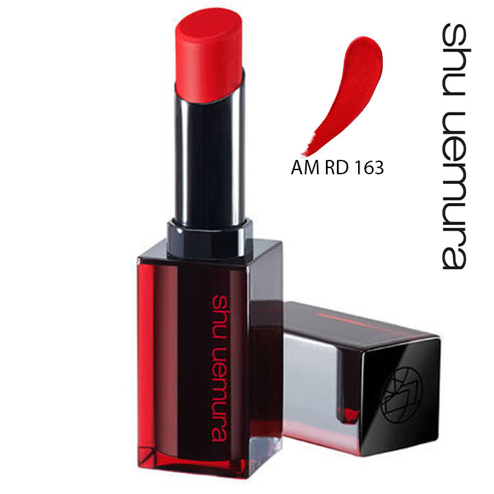 Son Shu Uemura Rouge Unlimited Amplified Matte AM RD 163 Màu Đỏ Tươi Thuần (Chất Son Lì Có Dưỡng)